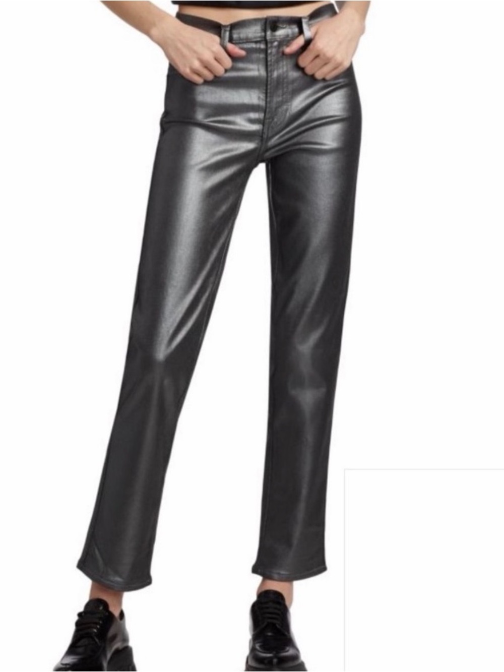 7 for All Mankind Metallic Slim Jeans - Picture 2 of 16